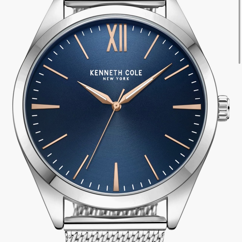 Kenneth Cole Silver and Blue Watch
